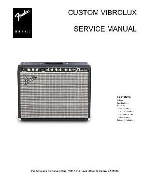Сервисная инструкция Fender CUSTOM VIBROLUX ― Manual-Shop.ru