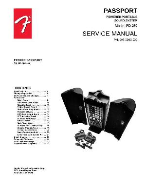 Сервисная инструкция Fender PASSPORT PD-250 ― Manual-Shop.ru