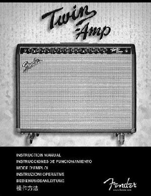Сервисная инструкция Fender TWIN-AMP ― Manual-Shop.ru