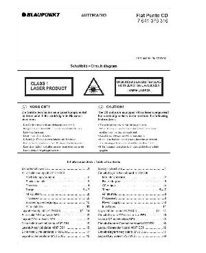 Сервисная инструкция BLAUPUNKT FIAT-PUNTO-CD ― Manual-Shop.ru
