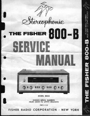Сервисная инструкция Fisher 800-B ― Manual-Shop.ru