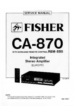 Сервисная инструкция Fisher CA-870 ― Manual-Shop.ru