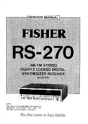 Сервисная инструкция Fisher RS-270 ― Manual-Shop.ru