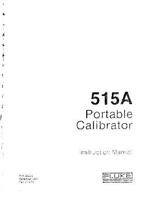 Service manual Fluke 515A PORTABLE CALIBRATOR ― Manual-Shop.ru