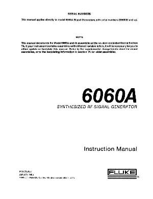 Сервисная инструкция Fluke 6060A ― Manual-Shop.ru