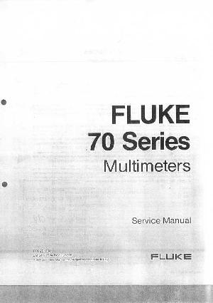 Сервисная инструкция Fluke 70-SERIES MULTIMETER ― Manual-Shop.ru