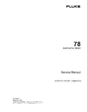 Service manual Fluke 78 MULTIMETER AUTOMOTIVE ― Manual-Shop.ru
