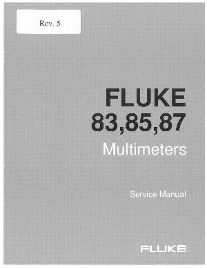 Сервисная инструкция Fluke 83, 85, 87, MULTIMETER ― Manual-Shop.ru