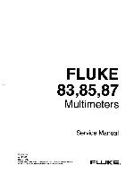 Сервисная инструкция Fluke 83, 85, 87, MULTIMETER
