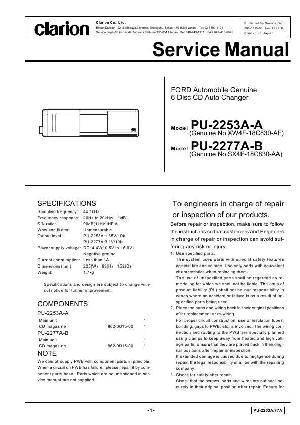 Сервисная инструкция Clarion PU-2253A, PU-2277A ― Manual-Shop.ru