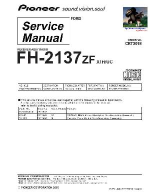 Service manual Pioneer FH-2137ZF ― Manual-Shop.ru