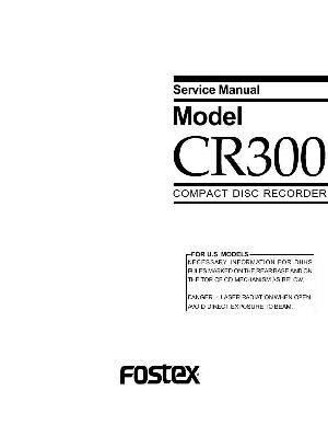 Сервисная инструкция Fostex CR300  ― Manual-Shop.ru