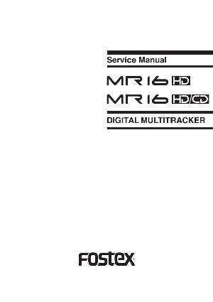 Сервисная инструкция Fostex MR16HD, MR16HD/CD  ― Manual-Shop.ru