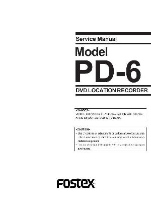Сервисная инструкция Fostex PD-6  ― Manual-Shop.ru