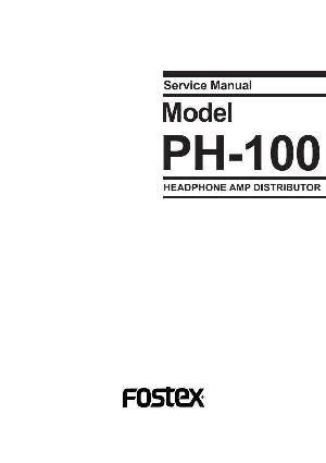 Сервисная инструкция Fostex PH-100 ― Manual-Shop.ru
