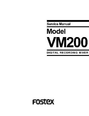 Сервисная инструкция Fostex VM200  ― Manual-Shop.ru