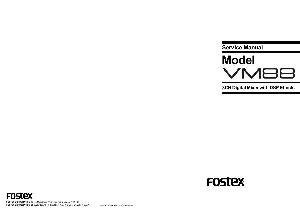 Сервисная инструкция Fostex VM88  ― Manual-Shop.ru