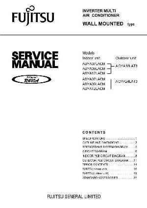 Service manual Fujitsu AOYA18LAT3, AOYA24LAT3, ASYA7LACM, ASYA9LACM, ASYA12LACM ― Manual-Shop.ru