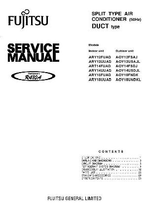 Сервисная инструкция Fujitsu ARY12, 14, 18FUAD, UUAD, AOY12, 14, 18FSAJ, USAJL ― Manual-Shop.ru