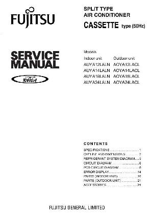 Сервисная инструкция FUJITSU AUYA12LALN, AUYA14LALN, AUYA18LALN, AUYA24LALN ― Manual-Shop.ru