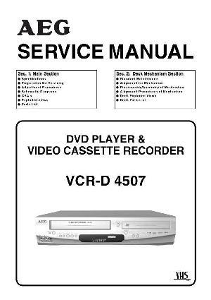 Сервисная инструкция Funai (AEG) VCR-D4507 ― Manual-Shop.ru