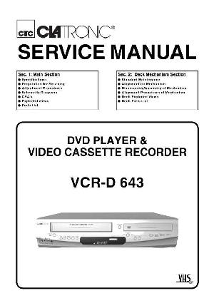 Сервисная инструкция Funai CLATRONIC VCR-D643 ― Manual-Shop.ru