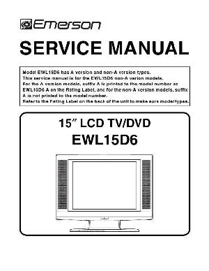 Сервисная инструкция Funai Emerson EWL15D6 L2551UB ― Manual-Shop.ru