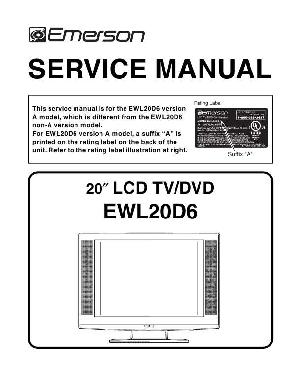Сервисная инструкция Funai Emerson EWL20D6 L3256UG ― Manual-Shop.ru