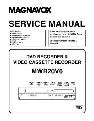 Сервисная инструкция Funai Magnavox MWR20V6 ― Manual-Shop.ru
