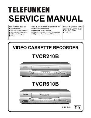 Сервисная инструкция Funai TELEFUNKEN TVCR210(B), TVCR610(B), PAL, BG ― Manual-Shop.ru