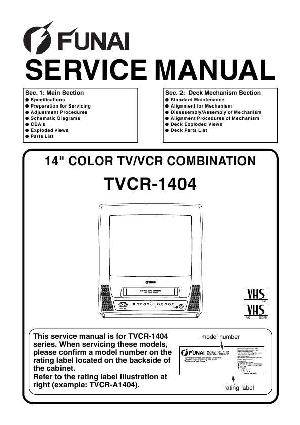 Сервисная инструкция Funai TVCR-1404 ― Manual-Shop.ru