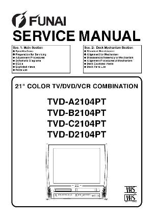Сервисная инструкция Funai TVD-A2104PT, TVD-B2104PT, TVD-C2104PT, TVD-D2104PT ― Manual-Shop.ru