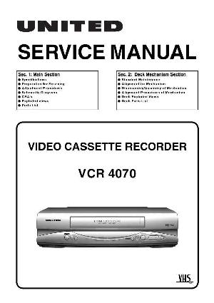 Сервисная инструкция Funai UNITED VCR-4070 ― Manual-Shop.ru
