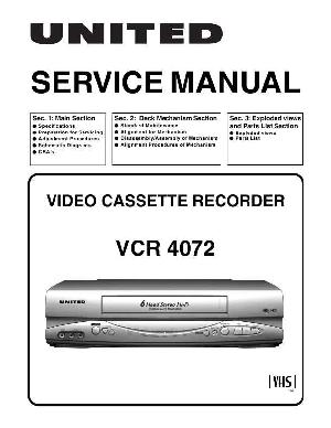 Сервисная инструкция Funai UNITED VCR-4072 ― Manual-Shop.ru