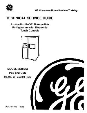 Сервисная инструкция GE PSS GSS refrigerators series 23", 25",27", 29" ― Manual-Shop.ru