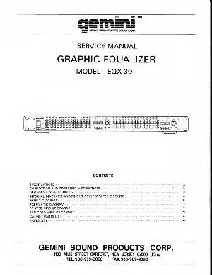 Service manual Gemini EQX-30  ― Manual-Shop.ru
