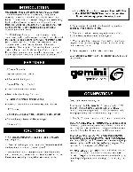 Сервисная инструкция Gemini EX-26 