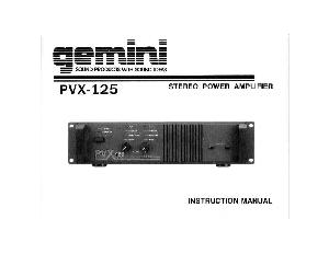 Сервисная инструкция Gemini PVX-125  ― Manual-Shop.ru