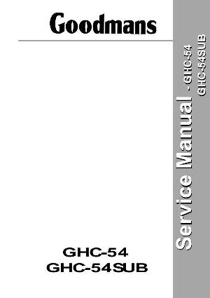 Сервисная инструкция Goodmans GHC-54, GHC-54USB  ― Manual-Shop.ru