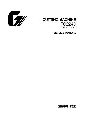 Сервисная инструкция Graphtec FC2240 ― Manual-Shop.ru