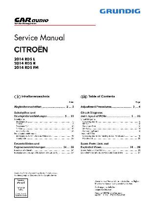 Сервисная инструкция Grundig 2014RDS CITROEN ― Manual-Shop.ru