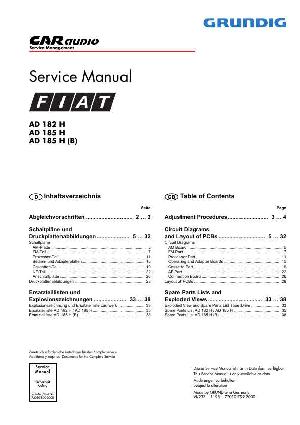 Сервисная инструкция Grundig AH182, AD185 FIAT ― Manual-Shop.ru