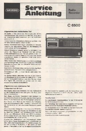Сервисная инструкция Grundig C6500 ― Manual-Shop.ru
