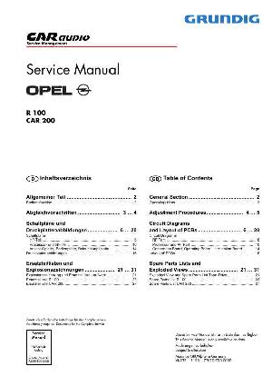 Service manual Grundig CAR200, R100 OPEL ― Manual-Shop.ru