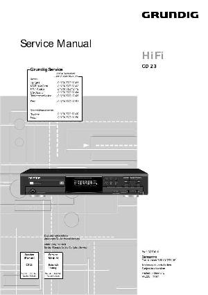 Сервисная инструкция Grundig CD-23 ― Manual-Shop.ru