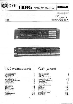 Сервисная инструкция Grundig CD-8100, CD-35X ― Manual-Shop.ru