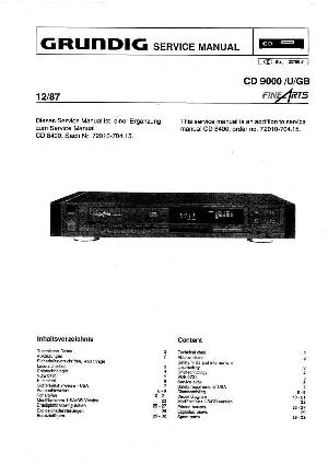 Сервисная инструкция Grundig CD-9000 ― Manual-Shop.ru