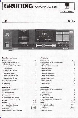 Сервисная инструкция Grundig CF35 ― Manual-Shop.ru