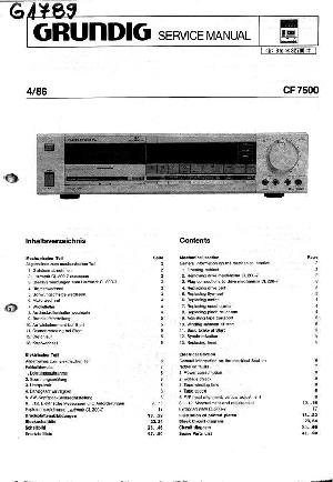 Сервисная инструкция Grundig CF7500 ― Manual-Shop.ru