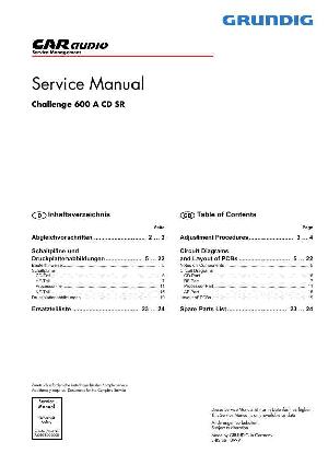 Service manual Grundig CHALLENGE-600A CD, SR ― Manual-Shop.ru